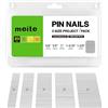 meite Chiodi a spillo da 23 gauge, 5 misure assortite (15,9 mm, 19,1 mm, 25,4 mm, 30,2 mm, 34,9 mm), micro chiodi senza testa - Perni zincati 23GA per pistola sparachiodi, ideali per la lavorazione