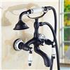 UZSYLE Rubinetti Per Vasca Neri Rubinetto Per Bagno In Ottone Miscelatore Per Acqua Calda E Fredda Rubinetto Per Vasca A Muro Con Doc