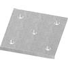 Fenau | Piastra di ancoraggio | D: 120x120x10 mm | Acciaio (grezzo) da saldare/con fori per il fissaggio a parete o a pavimento
