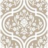 ICYEHAO Carta da Parati Beige Fiori,44 x 500cm Carta Parati Barocco Boho Foglie Botanica Pellicola Adesiva per Mobili,Camera da Letto,Soggiorno,Bagno,Cucina