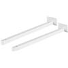 QUARKZMAN Fluttuante Scaffale Staffe, 2pz 16(400mm) Industriale Metallo Staffe per Scaffali Parete Montato Scaffale Supporti, Bianco