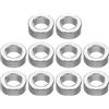 PATIKIL M6 Rotondo Alluminio Spaziatori, 10pz Metallo Spaziatore Alluminio 6.2mm ID x 10mm OD x 4mm L Spessore Alluminio Spaziatore 1/4in ID Vite Stallo Adatto per 1/4 o M6 Vite Bulloni