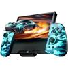 PALPOW Controller luminoso Switch - Compatibile con Switch/OLED, design Luminpad ergonomico, Joypad integrato, Turbo, Mapping, 7 colori LED - Camouflage Blu