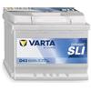 VARTA Automotive DYNAMIC SLI (D43) 12V 60Ah 540A - Batteria auto al piombo-acido per veicoli standard senza start-stop - Batteria di avviamento per fabbisogno energetico base - senza manutenzione
