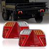 Yinaolan Kit Luci Posteriori Rimorchio 12v/24v Impermeabile Segnale Di Svolta/Freno/Traino/Retromarcia/Nebbia/Riflettore Con Cavo a 6 Conduttori Lungo 25cm Per Camion Caravan Camion Furgone Trattore