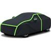 HUIYAN Telo copriauto per Citroen DS3 Cabrio | 3940x1715 x1460 mm, copertura auto per esterno per tutte le stagioni antivento antineve antigelo con strisce riflettenti verdi