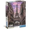 Clementoni - Puzzle 1500 Pezzi per Adulti e Ragazzi, Illustrazione con Paesaggio Urbano Paris Awakens, Idea Regalo, Compact Box, Made in Italy, 59,5x84,5, Poster Incluso, 31755