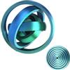 NZVQH Fractal Fidget, Fidget Spinner a 7 Anelli Piegabile, Giocattolo Creativo Antistress, Design Visivo A Spirale 3D Allevia L'Ansia per Adulti, Verde