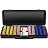 SLOWPLAY Set di fiches da poker Nash in argilla da 14 g, edizione Black Gold, Core Set da 500 pezzi | Fiches numerate 5, 25, 100, 500 | Valigetta premium con scocca resistente in policarbonato