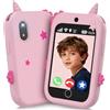 pmstuy Telefono per Bambini, 4G Telefono Giocattolo per Bambini GPS Videochiamata Chiamate Fotocamera Contapassi Modalità Scuola Sveglia, Touchscreen Cellulare per Bambino per Ragazzo e Ragazza Regalo