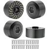 AMK 4 pesi per ruote in ottone, 1/10 in ottone per mozzo esagonale per cerchi Beadlock da 1,9 /2,2 RC Crawler auto assiale SCX10 Capra TRX4 TRX6 pesi (4 pesi in ottone da 22 mm)