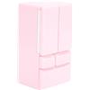 Naroote Frigorifero in Miniatura per Casa delle Bambole, Frigorifero a Doppia Porta con ante Apribili, per la Scena e l'esposizione della Cucina della Casa delle Bambole (PINK)