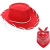 Generico Cappello da Cowboy per Bambini Costume Cappello da in Finta Pelle Scamosciata Bambini per Feste A Tema Travestimenti E Costumi di Halloween