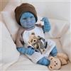 XinXinYuan 48 cm anatomicamente corretto Avatar Alien Reborn Baby Boy Doll Full Silicone Real Life Neonato Avatar Bambole che sembrano reali e si sentono reali set regalo per bambini dai 3 anni in su e