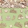 MQIAN 80pz Coriandoli Compleanno Legno, Decorazione Tavolo Compleanno, Happy Birthday Confetti