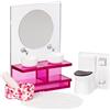 Lundby - Set di mobili per la casa delle Bambole, con Specchio e 2 lavabi + WC, Accessori per la casa delle Bambole, Set da 5 Pezzi per Mini Bambole da 11 cm, età 4 + 1:18