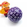 BESCON DICE Dadi poliedrici 100 lati dadi, D100 die, 100 lati cubo, D100 dadi di gioco, cubo 100 lati di colore viola solido, 45 mm