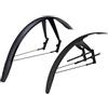 BBB Cycling DiscGuard Plus - Set parafanghi Anteriori e Posteriori per Strada, Ghiaia e MTB, a sgancio rapido e Freno a Disco, Compatibile con Ruote da 28/29 (Pneumatici da 40-60 mm), BFD-66S
