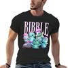TANUVJXK Bibble Collage Logo T-Shirt Plain Kawaii for Men Black XL