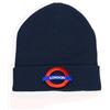 GWCC Berretto unisex con licenza della metropolitana di Londra, cappello da sci con logo ricamato London Roundel, caldo 100% acrilico, taglia unica, nero