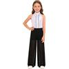 Chaoyinn Combinaison Danza Senza Maniche Bambine Abito Fancy Dress Disco Costume Danza Lirica Abito Hippie Argento 13-14 anni