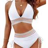 bergxperten Atelier di Moda Rosalia Sofia | Bikini Controllo Pancia Bikini da Donna a Vita Alta, con Spalline Regolabili - 2 Pezzi, Ideale per Spiaggia