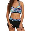LKRSEEF Costume Due Pezzi Donna Costume Donna Due Pezzi Fascia Bikini Piscina Sotto Pantaloncini Solo Sopra Curvy Monospalla Perizoma Mare Con Volant Triangolo Da Bagno Xxl Top 2 Costumi Vita Completi Set