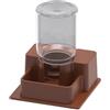 Fonowx Abbeveratoio Automatico per Rettili, Beverino, Ornamento, Mangiatoia, con Distributore di Acqua in Bottiglia per Gechi E Tartarughe, Marrone