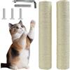 EAAGHK 2PZ Tiragraffi per Gatti Ricambio 35 CM con Viti M8, Ricambio Albero Tiragraffi per Gatti, Palo di Ricambio per Tiragraffi, Corda di Sisal Naturale, Facile da Installare, Accessorio per Animali