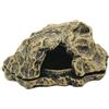 OMEM Rettile Hide Grotta Roccia Resina Paesaggio con Bacino Del Cibo Ciotola Acqua per Geco, Lucertola, Serpente, Corna, Rana, Ragno, Pet Escape House Durevole Rifugio (Marrone)