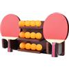 FINGERINSPIRE Supporto da Ping Pong a Parete in Legno di Pino 403x202x85mm Color Cocco Portaracchette da Ping Pong con Kit di Installazione Salvaspazio Supporto in Legno per Racchette da Pino