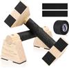 Duscdesp Barre parallele in legno, maniglie antiscivolo per flessioni, in legno massello, per esercizi a pavimento, ginnastica, allenamento della forza, barre calisthenics portatili per casa, palestra