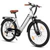 HH HILAND HILAND Starry Bicicletta Elettrica 26 Pollici, E-Bike City Bike 7 Velocità con Motore 250W, Freni a Disco, Batteria 7,8Ah, Bicicletta Elettrica Uomo Donna per Città e Pendolarismo, Blu