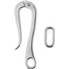 WOVEBIUS Gancio per pellicano in acciaio inox, 10,2 cm/15,2 cm, adatto per parapetto nautico da 147 mm, argento