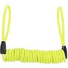 Dilwe 1.5m Blocco del Disco di Allarme, Cavo Antifurto per Promemoria Antifurto a Molla Cavo per Bobine Ruota per Scooter Moto(Yellow)