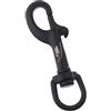 WOVEBIUS Gancio girevole in acciaio inossidabile 316 con occhiello a scatto per immersioni subacquee 75 mm, nero