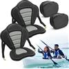 Xisair 2 Pezzi Sedili Kayak con Zaini, SUP Sedile Morbido Traspirante Imbottito Sottile con Schienale Alto, Antiscivolo per SUP, Yachting, Canoa, Drifting, Rafting