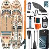 ANYFAST Stand up Paddle-Board-Wide-Gonfiabile-Pesca-Paddleboard - Ultra Stabile Wide SUP, pompa, porta macchina fotografica, guinzaglio, zaino, accessori, giovani/adulti