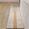 Hixingo Tappeto Cucina in Diatomite, Passatoia Cucina Antiscivolo Lavabile Tappeti da Cucina, Linee Geometriche Tappeto da Cucina Tappeto da Bagno Tappetino per Doccia (50x80cm,Khaki Arancione)
