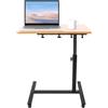 SYNCMH Tavolo per computer portatile regolabile in altezza 58-90 cm, girevole a 360°, tavolino mobile con 4 ruote freni, tavolino da letto, scrivania in piedi, tavolo per laptop per ufficio, soggiorno