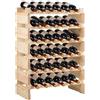 GYMAX Portabottiglie Vino in Legno di Pino, Cantinetta Vino con 6 Ripiani, per 36/72 Bottiglie di Vino, Porta Bottiglie di Vino da Terra, per Cantina, Sala da Pranzo, Bar (63 x 28 x 85 cm)