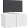 vidaXL Mobile Porta TV da Muro Bianco Lucido 59,5 x 31 x 30 cm, Salotto, Unità moderna per intrattenimento, Consolle TV rettangolare, Armadietto da parete spazioso e stiloso