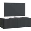 vidaXL Mobile Porta TV da Muro Montaggio a parete Nero 98 x 41 x 30 cm, Salotto, Unità moderna per intrattenimento, Consolle TV rettangolare, Armadietto da parete spazioso e stiloso