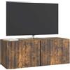 vidaXL Mobile Porta TV da Muro Rovere Fumo 78,5 x 31 x 30 cm, Salotto, Unità moderna per intrattenimento, Consolle TV rettangolare, Armadietto da parete spazioso e stiloso