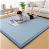 Generico Materasso Da Pavimento Giapponese Materasso Futon, Materassino Tatami Letto Da Pavimento Pieghevole Arrotolabile For Campeggio, Camera Degli Ospiti For Adulti(Dark blue,150x200)