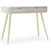3E 3xE living.com Tavolo da trucco, Tavolo da toeletta CASHMERE, PIEDI: ORO, P: L: 103 cm, H: 80 cm, P: 49 cm