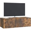 vidaXL Mobile Porta TV da Muro Rovere Fumo 98 x 41 x 30 cm, Salotto, Unità moderna per intrattenimento, Consolle TV rettangolare, Armadietto da parete spazioso e stiloso
