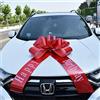 Chexin Grande Fiocco Rosso Gigante per Il Compleanno dell'auto, Happy Birthday, Nastro Regalo Grande - XXL 76 cm e Fiocco con Nastri da 185 cm, Enorme Fiocco per Auto, Maglia Grande, per Bicicletta