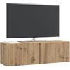 vidaXL Mobile Porta TV da Muro Rovere Artigianale 98 x 31 x 30 cm, Salotto, Unità moderna per intrattenimento, Consolle TV rettangolare, Armadietto da parete spazioso e stiloso