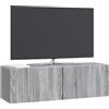 vidaXL Mobile Porta TV da Muro Grigio Sonoma 98 x 31 x 30 cm, Salotto, Unità moderna per intrattenimento, Consolle TV rettangolare, Armadietto da parete spazioso e stiloso